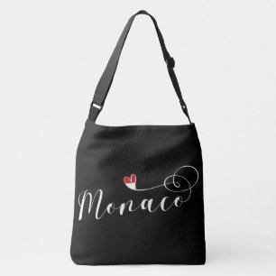 Bolsa Ajustável Heart Mônaco, Mônaco Flag, eu amo Mônaco