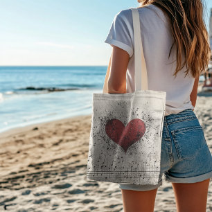 Bolsa Ajustável Heart of Music Grunge Art