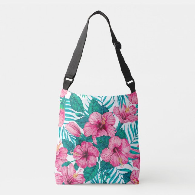 Bolsa Ajustável Hibiscus e palmeiras (Frente)