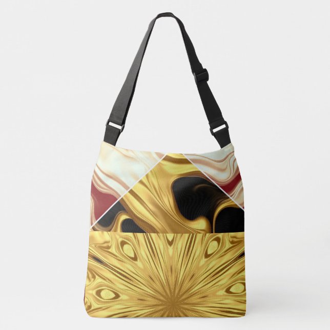 Bolsa Ajustável High-Fashion Statement: Achempong Crimson & Gold S (Frente)