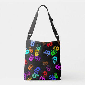 Bolsa Ajustável holiES - padrão colorido das mãos 1 + seu traseiro