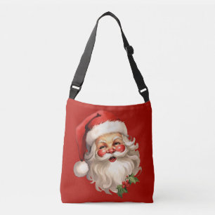 Bolsa Ajustável Holly Jolly Santa Claus Retro Natal