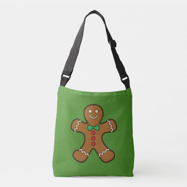 Bolsa Ajustável Homem de Biscoito de gengibre feliz (Frente)