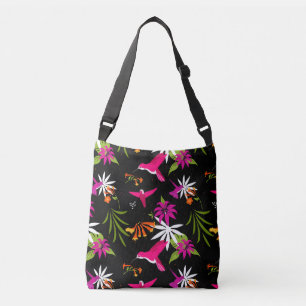Bolsa Ajustável Hummingbird Flor Tropical Pink Padrão