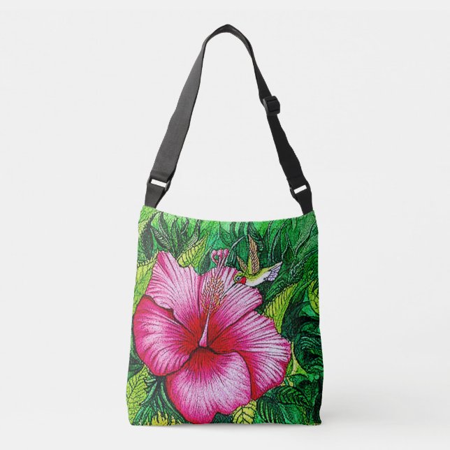 Bolsa Ajustável Hummingbird Hibiscus  (Frente)