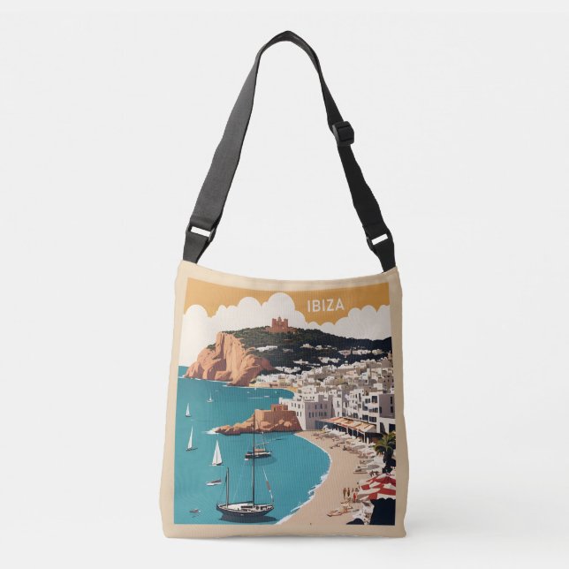 Bolsa Ajustável Ibiza, Poster de viagens Espanha (Frente)