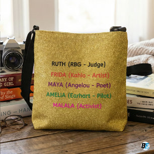 Bolsa Ajustável Ícones Feministas Mulheres Famosas História Brilho