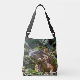 Bolsa Ajustável Iguana Marrom e Laranja na Natureza