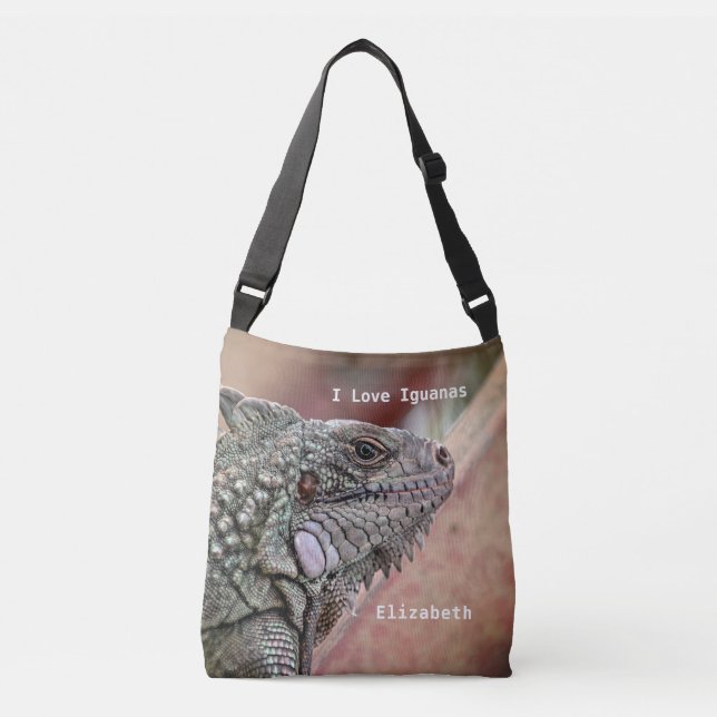Bolsa Ajustável Iguana Pet Animal Personalize, Repoente Exótica (Frente)