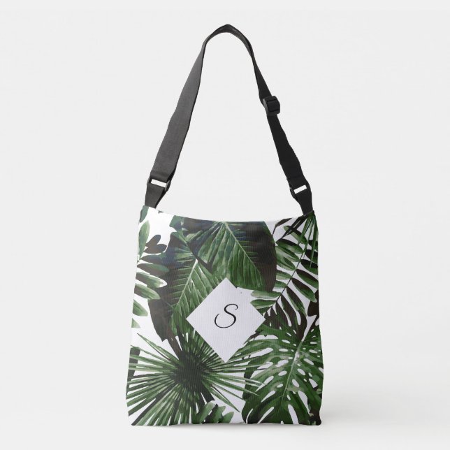 Bolsa Ajustável Ilha Tropical Deixa Monograma com suas Iniciais (Frente)
