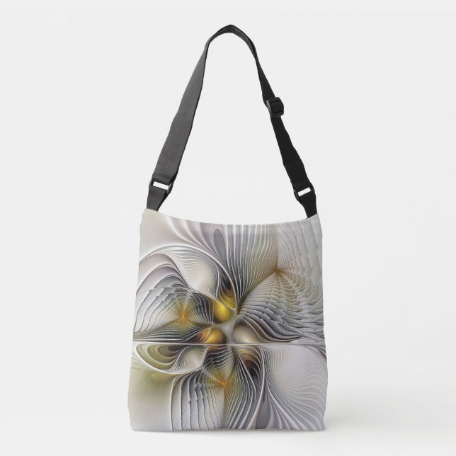 Bolsa Ajustável Ilusão Óptica Abstrata Fractal 3D Com Profundidade (Frente)