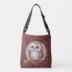 Bolsa Ajustável Ilustração de Coruja Fofa e Caprichosa Cottagecore