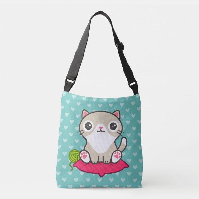 Bolsa Ajustável Ilustração de Gatinho de Cute (Frente)