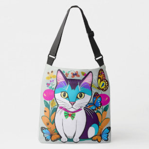 Bolsa Ajustável Ilustração de Gato Gótico Personalizado Design Cr 