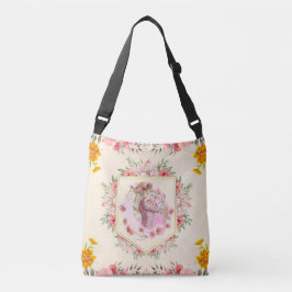 Bolsa Ajustável Ilustração Floral da Dama da Primavera