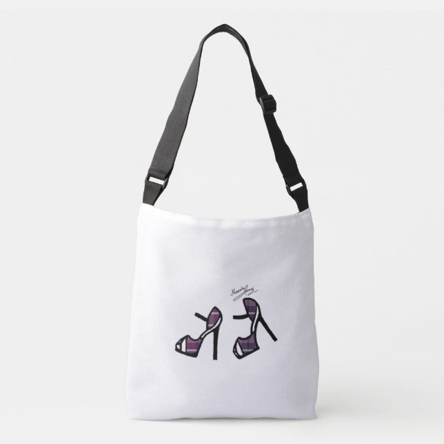 Bolsa Ajustável Impressão à moda dos calçados - xadrez da (Frente)