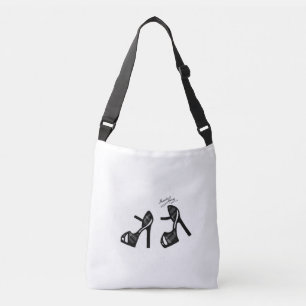 Bolsa Ajustável Impressão Calçado na moda - Xadrez preta