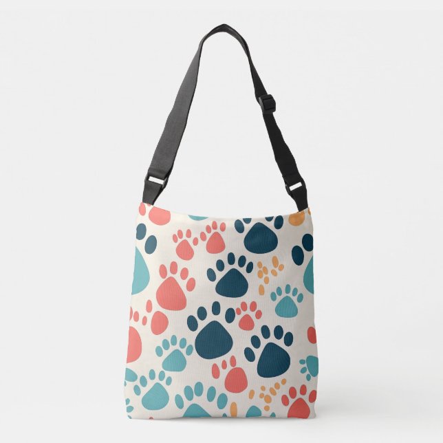 Bolsa Ajustável Impressão Colorida de Pata de Cachorro (Frente)