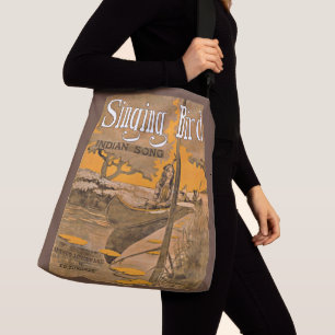 Bolsa Ajustável impressão de 1909 Singing Bird sheet
