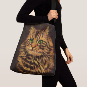 Bolsa Ajustável impressão de cabelos compridos bonito do gato de