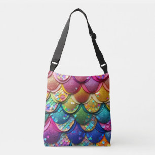 Bolsa Ajustável Impressão de Cauda da Sereia do Arco-Íris Multicol