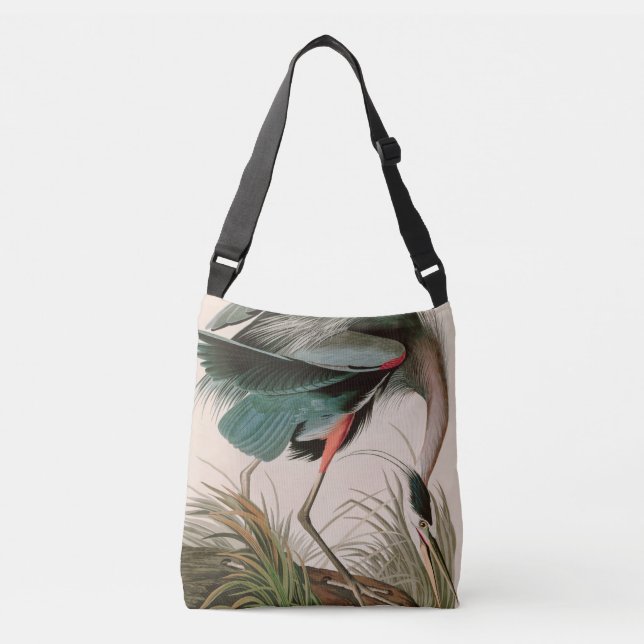 Bolsa Ajustável Impressão de excelente de Audubon, Aves Azuis- da  (Frente)