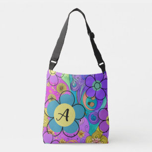 Bolsa Ajustável Impressão de Flor Colorida Boho