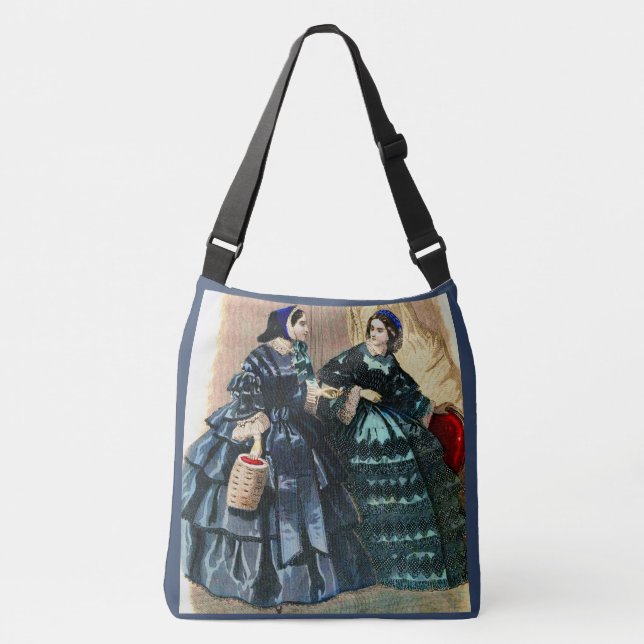 Bolsa Ajustável impressão de prancha de moda de 1858 (Frente)