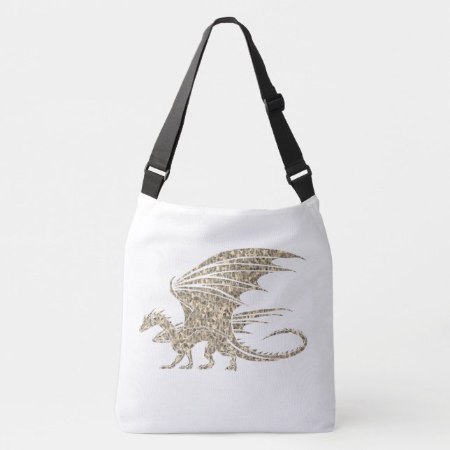 Bolsa Ajustável Incrível Ouro Mosaico Dragon (Frente)