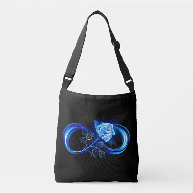 Bolsa Ajustável Infinidade brilhante com rosa azul (Frente)