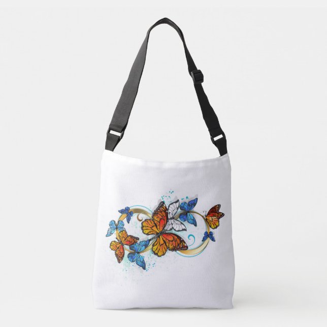 Bolsa Ajustável Infinidade de Borboletas Monarca (Frente)