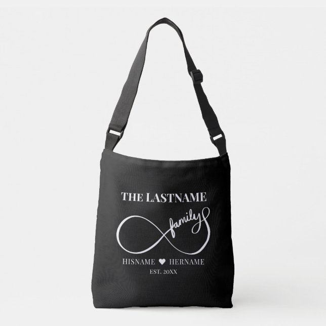 Bolsa Ajustável Infinity Personalized Family Name e Est. Data (Frente)
