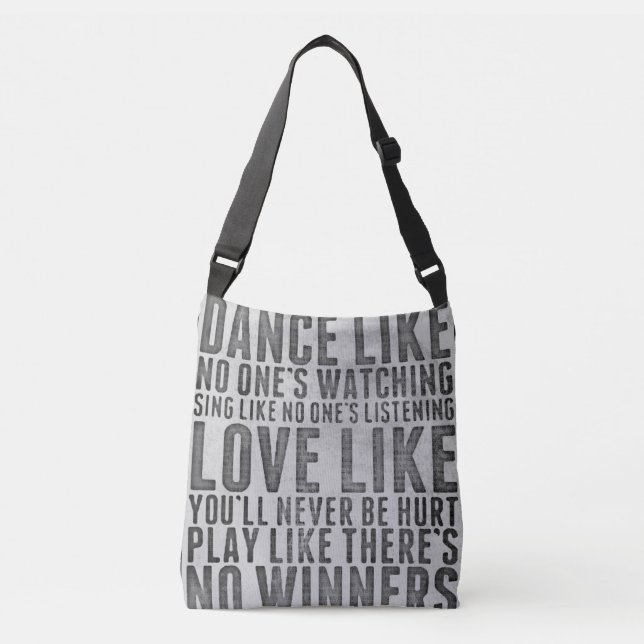 Bolsa Ajustável Inspiring Quote Rustic Grunge Text Sign (Frente)