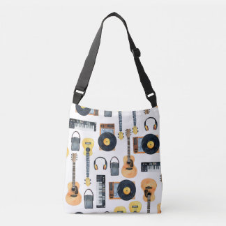 Bolsa Ajustável Instrumentos Musicais: Aquarela Sem Costura