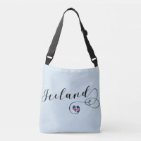 Islândia Heart Customizable Bag, Islandês