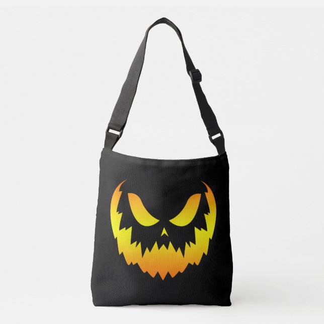 Bolsa Ajustável Jack O Lantern Pumpkin Face Gradiente (Frente)
