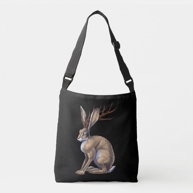 Bolsa Ajustável Jackalope Cryptid Animal (Frente)