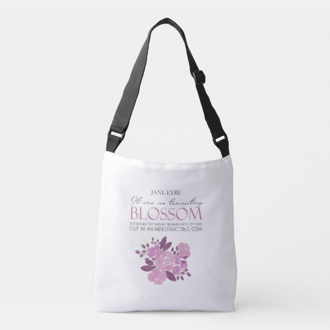Bolsa Ajustável Jane Eyre - Sem Flor Transitório - Rosas Rosa (Frente)