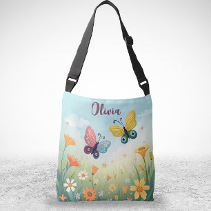 Bolsa Ajustável Jardim de Borboletas Pastel Caprichoso