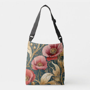 Bolsa Ajustável Jardim de Papoulas em Flor - Art Nouveau Botânico
