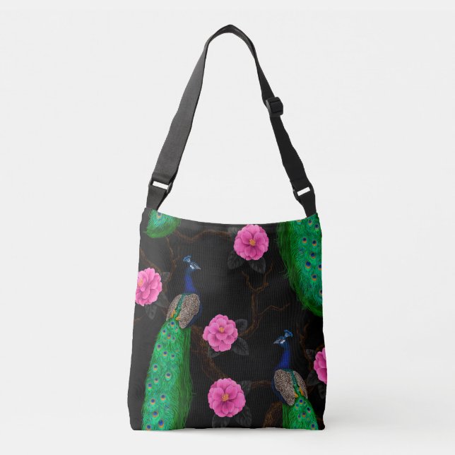 Bolsa Ajustável Jardim de pavão noturno (Frente)
