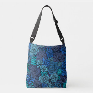 Bolsa Ajustável Jardim de sucata em azul