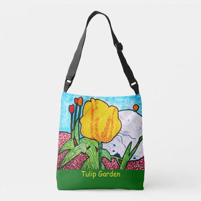 Bolsa Ajustável Jardim de Tulipas  (Verso)
