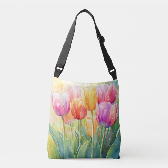 Bolsa Ajustável Jardim de Tulipas de Primavera de Aquecedora (Frente)