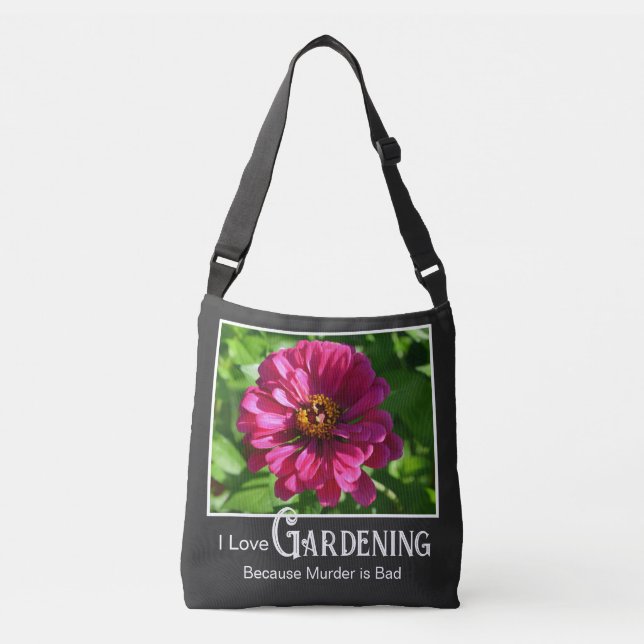 Bolsa Ajustável Jardim Divertido flor de zinnia cosmos margarida c (Frente)