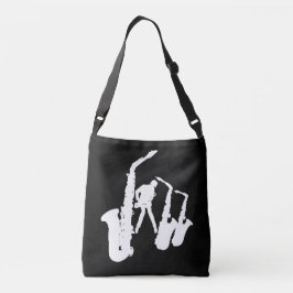 Bolsa Ajustável Jazzman White saxofonist Sax Black Bag