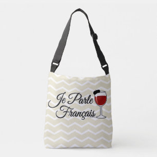 Bolsa Ajustável Je Parle Francais falo vinho francês beret