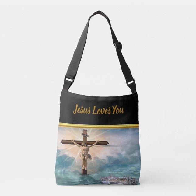 Bolsa Ajustável Jesus enforcado numa crucificação cristã (Frente)