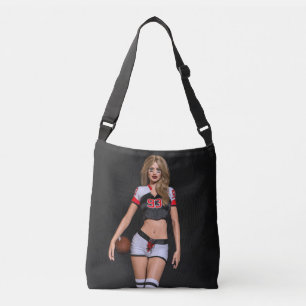 Bolsa Ajustável Jogadora de futebol de mulheres quentes contra neg