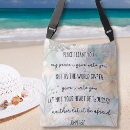Bolsa Ajustável John 14:27, Paz, Bíblia Verse Bohemian Floral